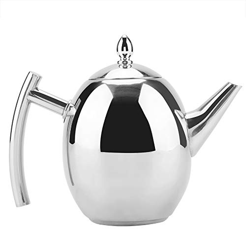 Teiera in Acciaio Inossidabile, Bollitore per Tè e Caffè con Filtro a Rete Infusore Rimovibile per Tè Sfuso(1500ML)