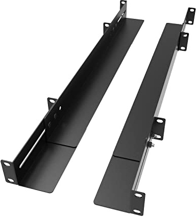 JINGCHENGMEI 1U 19-Zoll-Server-Rack-Schienen, 38,1–61 cm, verstellbare Tiefe für universelle 4-Pfosten- oder 2-Pfosten-Rack-Montageschienen für Netzwerkausrüstung, Server, USV-Montageschienen-Set
