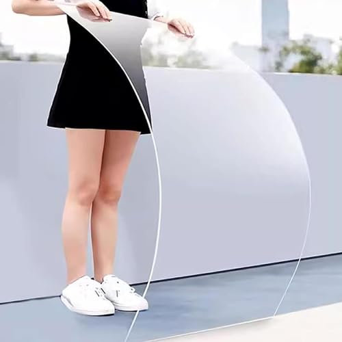 Pxzybd Polycarbonat Dachplatten,Glasfaserplatten,1mm Transparente Kunststoffplatten,Wetterfest Dachplatte,Gewächshausüberdachung Ersatzplatten,Leicht Zu Biegen Und Zu Schneiden,W×L-0.5×7m(1.6 * 23ft)