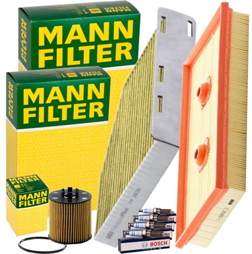 Mann Filter Inspektionspaket | FP2939 ( LAK181)+C3083/1+HU712/6X+0242240590 passend für 1.6 Fsi A3 8P Golf 5 Passat B6