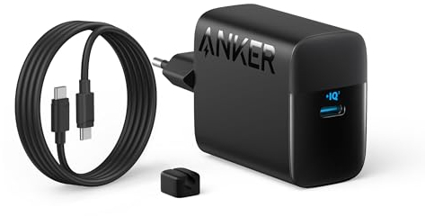 Anker Cargador USB C Carga Rapida 45 W,Cargador Samsung Carga Rapida, Compatible con PPS para Samsung Galaxy S24 Ultra/S24/S23+/S23/S22/Note20,iPhone 17/16/15,Pixel y más (1 Cable de 1,5 m incluido)