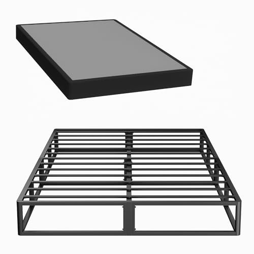 Superay Queen Box Spring, 5 inch Low Profile Bed Base with Fabric Cover
