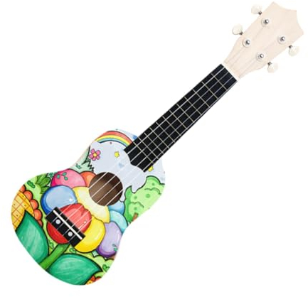 SAFIGLE Diy Ukulele Bausatz Holz Handgemacht Kit Für Junge Mädchen Anfänger Mit Bastelzubehör Für Musik Lernen Und Geschenkidee
