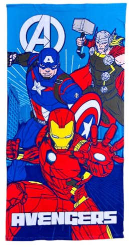 CARTOON Toalla de playa Avengers Marvel 140x70 cm toalla microfibra infantil piscina playa