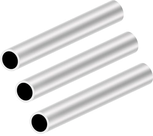 LAVMHAB 6063 Aluminum Tube 20mm OD x 16mm ID 2.0mm Wall Thickness 200mm Length, Aluminum Round Tubing Seamless Straight Pipes (3pcs)