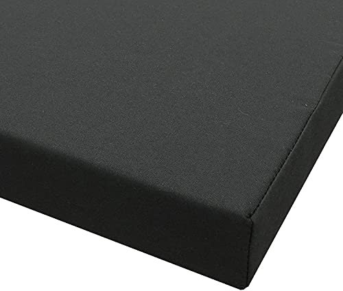 Generisch StuhlkissenGartenbankkissen für 2/3-Sitzer mit 40D-Schwamm mit hoher Dichte wasserdichtes Banksitzkissen 120 cm für Schaukelstuhl mit Terrassenmöbeln (165 x 45 x 5 cm schwarz)