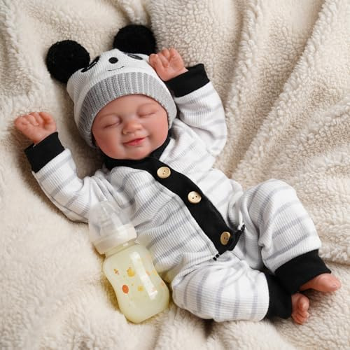 BABESIDE Muñeca Reborn - Bebé Reborn Nacida Realista de 17 Pulgadas, Cuerpo de Tela Suave, Muñeca Reborn con Ropa y Accesorios para Niños Mayores de 3 Años