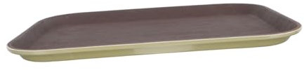 SHOWERORO Plateau de Service Élégant et Simple en Marron, Multi-usage Antidérapant pour Café, Bar ou Hôtel