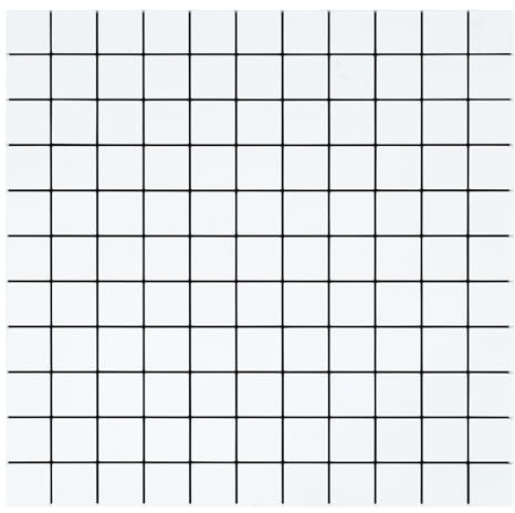 Carreaux autocollants pour carrelage de mosaïque, cuisine, carré, mosaïque (6 tapis, blanc)