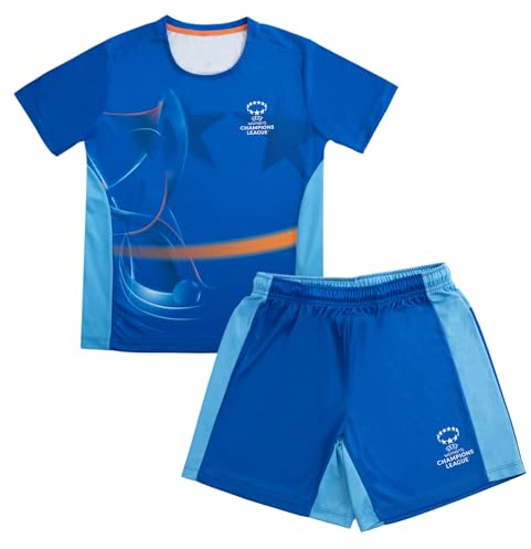 UEFA Dam, Champions League, barnset, träningsstopp och shorts – storlek 6–7 år, officiellt licensierade varor, UWCL, barnfotbollströja, bra presentidé för fotbollsfans