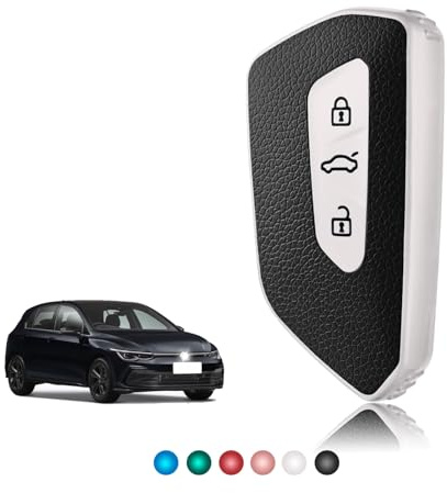 TOOMUME Schlüsselhülle TPU Lederstruktur, Autoschlüssel Hülle Schlüsselcover Passt für VW Volkswagen Cupra Formentor Born Golf 8 Seat Leon MK4 Ibiza Ateca Skoda Kodiaq Fabia Enyaq Octavia