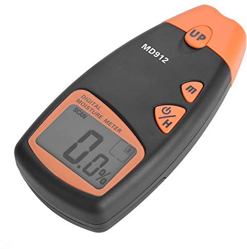 Igrometro per legno, misuratore di umidità digitale per legno MD912 LCD digitale 2 misuratore di umidità per legno a 4 pin Rilevatore di umidità per legno Igrometro Tester di