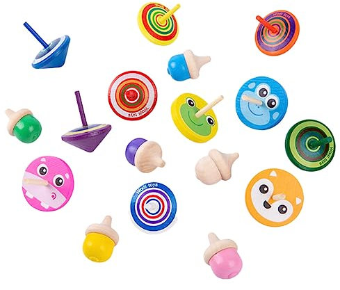 Supvox Holzspielzeug Kreiselspielzeug Kleines Rotierendes Kreiselspielzeug Kreatives Lustiges Schönes Hand-Augen-koordination Training