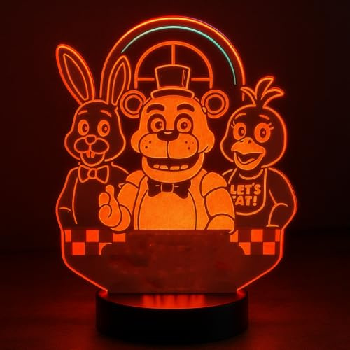 BIRBANN 3D Acryl Nachtlicht mit Tiermotiv – Touch-Steuerung, 7 Farben LED Lampe, Süßes Bär-Hase-Vogel Design, Kinder Schlafzimmer Deko, Geschenk für Geburtstag, Weihnachten & Feiertage