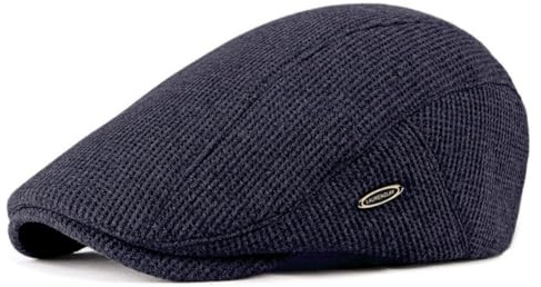 YAMEE Schiebermütze Herren Winter Stricken,Baskenmütze Herren Plüsch Gefüttert Warm,Beret Mütze für Damen Stilvolle Verstellbare,Flat Cap Unisex Vintage für den Täglichen Gebrauch im Freien
