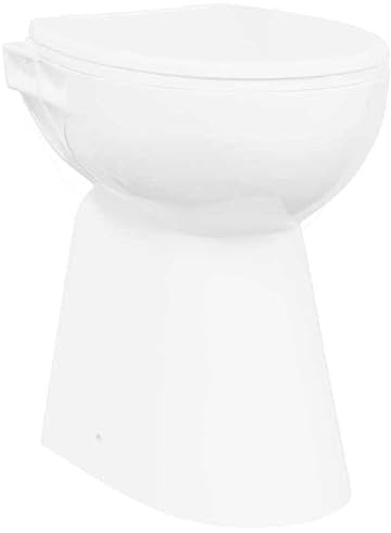 Randloses WC 7 cm Extra Höhe aus Keramik mit Soft-Close Funktion - Weiß - Hochwertige Keramik für langlebige Qualität - Perfekt für moderne Badezimmer