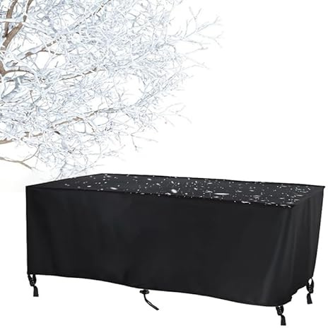 AOFOAE Abdeckung Gartenmöbel nach Maß 260x180x110cm/LxBxH Tisch Abdeckung Outdoor Winterfest,Terrassenmöbel Sitzgruppe mit Zugkordel & Winddichte Schnalle,Wasserdicht für Abdecken von Rechteckigen