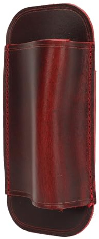 Generic Gürtel Leder Messerscheide Praktischer Hüfttaschenhalter Zum Wandern – Crazy Horse Material (Rot)