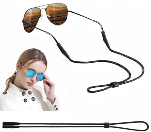 BLPRKOT Cordones para Gafas, Ajustables para Gafas Deportivas, Cuerda de Gafas Antideslizante, Cordones para Gafas de Sol y Gafas Deportivas, Cinta para Gafas para Niños Hombre Mujer