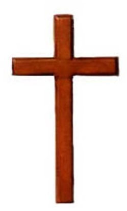 Shalom Christian brown wooden cross 10cm hanging or holding mahogany crucifix
