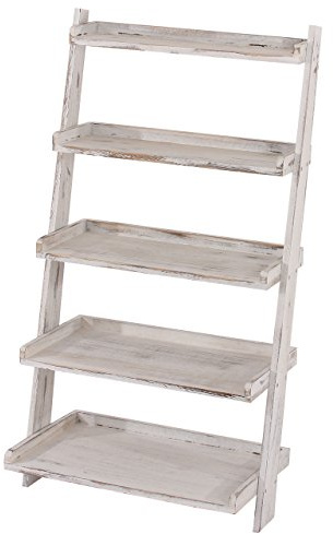 Mendler Regal Shabby-Look 119x64x38cm - weiß | Standregal, Pflanzregal, Blumenständer, Vintage