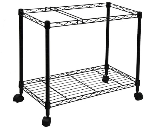Oceanstar Portable 1-Tier Metal Rolling File Cart, Black,24 in