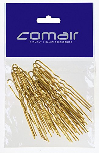 Comair 3150077 Haarnadeln dick, 50er Beutel, 75 x 1.10 mm, gold