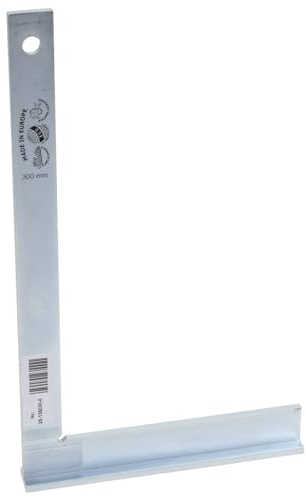 Dönges Profi Schlosserwinkel mit Anschlag, 300 x 180 mm, rostfrei & verzinkt aus Stahl | Für genaues Arbeiten im Metallbau, Werkstattbereich| 90 Grad Winkel mit Anschlag, Anschlagwinkel Metall