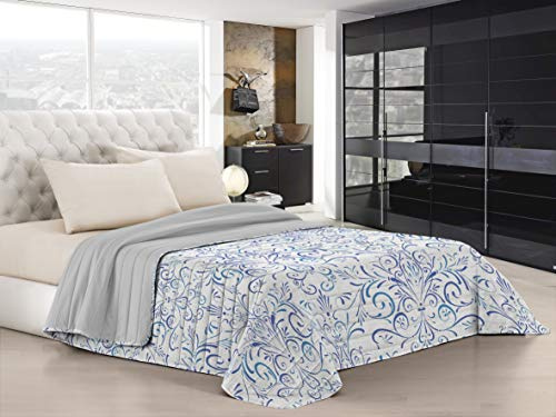 Italian Bed Linen Edredón de Verano “Fantasy”, Microfibra, ornato Tex, Doble pequeño