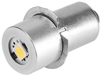 Hyuduo LED Flashlight Bulb P13.5S Base 1W Energy-Efficient Replacement Bulb for 3V Vintage Flashlights & Classic Torch Models