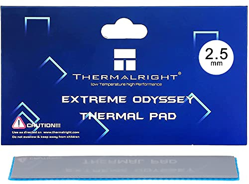 SWECENT Thermal Pad 2.5mm 12.8 W/mK [120x20x2.5mm], Non Conductive Heat Resistance High Temperature Resistance,Silicone Thermal Pad for CPU/GPU/SSD/PC/Laptop Heatsink
