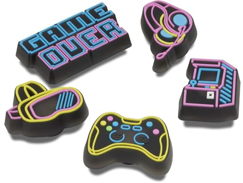 Crocs Unisex-Charm-Anhänger Tennis-Ass, Leuchtet Neon Gamer, Einheitsgröße