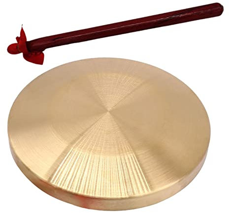 misppro Mano-Gong W/mazo Capilla Ópera Platillos de cobre Percusión 15,5 Diámetro