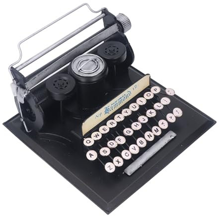 Jiawu Retro-Schreibmaschine, Vintage-Schreibmaschinenmodell, Antike Gefälschte Schreibmaschinendekoration, Bauernhaus-Schreibmaschinen-Dekoration aus Metall für Zuhause, Büro, Bar