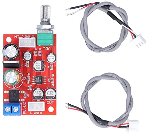 AD828 Preamplifier Board, Compact Single Supply Audio Amplifier Module with Volume Potentiometer AC DC Input for Subwoofer Stereo System PCB 1 Piece | SMD Audio Preamp Module, AC DC Input with Rectifier Bridge, Integrated Voltage Regulator Chip, Subwoofer Stereo DIY Project