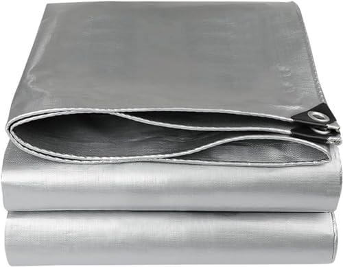 AUSYIWI Thickened Waterproof Polyethylene Tarpaulin with Eyelets, Suitable for Outdoor Use, Gardens, Swimming Pools etc, Available in Three Sizes (2m x 4m, 3m x 4m, 4m x 5m)