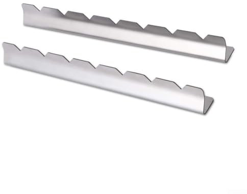 Lot de 2 supports de barbecue en acier inoxydable, support de rangement pour barbecue, brochettes de barbecue réglables pour l'extérieur