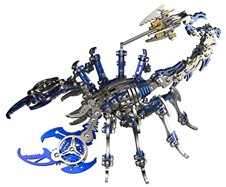 MetalMinds 3D Metall Puzzle Modellbausatz Erwachsene, DIY 3D Puzzle Mechanisch Skorpion Modell, 200 Teile Steampunk Metall 3D Modell DIY Ornament Geschenke