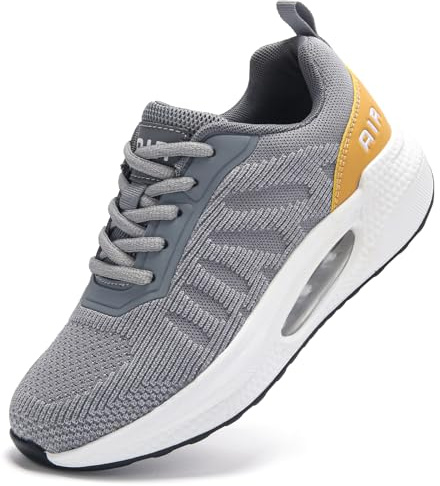Women Trainers for Running Shoes Ladies Air Cushion Arch Support Memory Foam Plantar Fasciitis Orthopedic Shoes Lightweight Mesh Walking Sneakers Grey UK 6