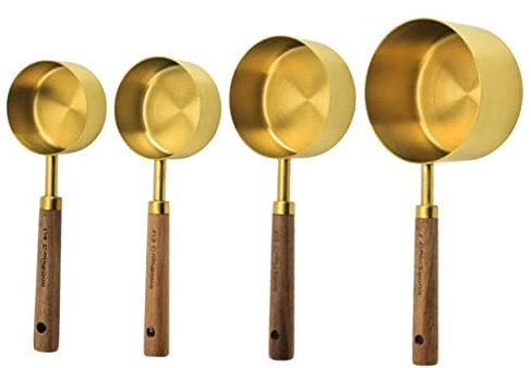 Cabilock 4piezas Cucharas Medidoras Inoxidable De Unidades Cucharadita Para Líquidos y Secos