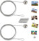 Cable para Colgar Foto,2 PCS Cables para Fotos con 30 Imanes 2.5 M Cuerda para Colgar Fotos con Imanes Cable de Acero Inoxidable para Colgar Cuadros Fotos Postales y Más