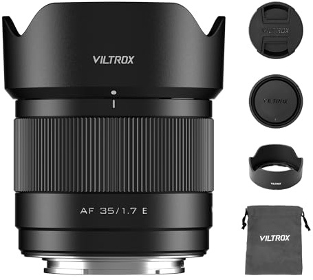 VILTROX AF 35mm F1.7 Air E Lens for Sony E Mount, f/1.7 Large Aperture Wide Angle APS-C Auto Focus Prime Lens Compatible with Sony E-Mount Cameras ZV-E10 II EV10 a6700 a6600 a6400 a7c ii a7rv a7iii