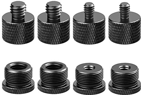 Swiixxer Microphone Stand Mic Boom Arm Set,Mic Thread Adapters-5/8 Female to 3/8 Male and 5/8 Female to 1/4 Male Etc.