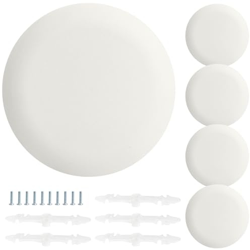 CP3540 Ceiling Cover Plate, Round Electrical Box Cover for 3-1/2 to 4 Holes - 5 Pcs (White)