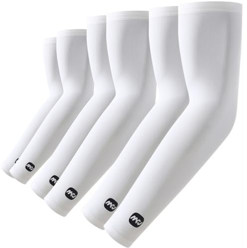 ROCK TAKIN UV Sun Protection Arm Sleeves for Men Women, UPF 50+ Cooling Sun Sleeves to Cover Arms Sports Compression Covers for Golf Baseball Football Work Running Cycling Driving - 3 Pairs