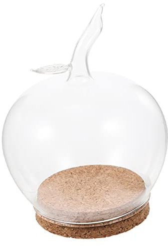 Vaguelly 1set Preserved Flower Glass Dome Cover with Cork Transparent Display for Indoor Decor -shaped Design for Crafting and Showcasing Unique Arrangements