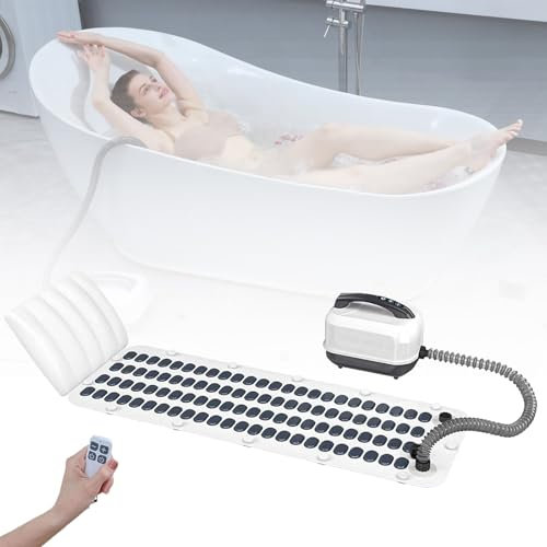 Aufblasbare Badewannen-Massagematte – Tragbares Ganzkörper-Massage-Spa für Entspannung und Stressabbau mit integriertem Wellenmacher