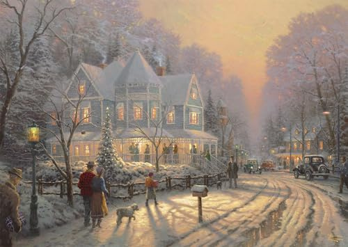 Schmidt 58627 Feierliche Weihnachtstage, Thomas Kinkade, 1000 Teile Puzzle