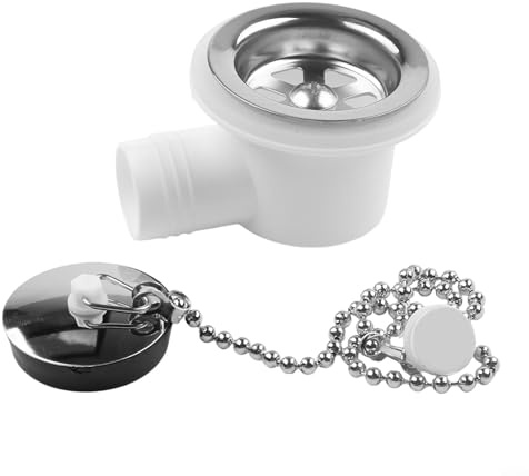 HavenDomicile Abflussloch, Winkelverschraubung, Edelstahl & PP-Konstruktion für Wohnmobile, Boote und Wohnwagen, einfache Installation, 7,6 cm