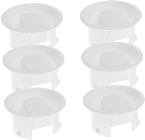 ABOOFAN 6pcs White Water Carafe Replacement Lids Leakproof Splash Resistant Glass Pitcher Covers for Juice Pots Bistro Jugs and Fridge Bottles Easy to Clean